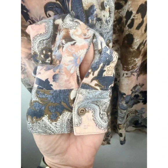 Soft‎ Surroundings Women's Wild Side Button Down Long Sleeve Shirt XL Boho Chic - Picture 6 of 8